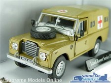 LAND ROVER SERIES 3 MODEL CAR ARMY MILITARY AMBULANCE 1:43 SIZE CARARAMA T3