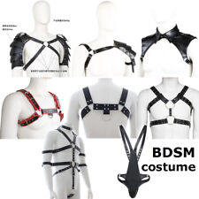Men Leather Bondage Body Chest Harness Strap Belt Costumes Gay Buckle Helloween