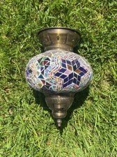 Vintage Moroccan / Turkish Glass And Mirrored Pendant Light. We Have More