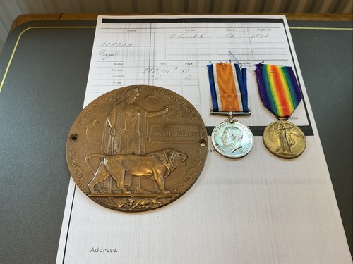 Ww1 pair memorial plaque - &,