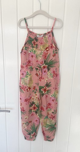 Pink floral jumpsuit years - jumpsuit, 5-6
