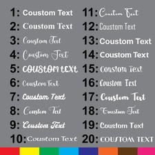 Personalised Name Vinyl Sticker Word Text Cut Fancy Font Sticker Sentence custom