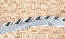 8m Green/mint/lilac Vintage Flanged Piping Cord Upholstery Edging Trim furniture