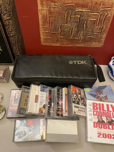 Vintage tdk blavk faux leather - blavk,