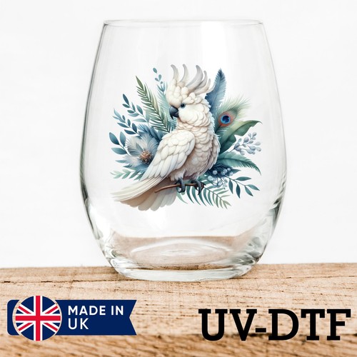 White cockatoo 8pcs dtf - uv,