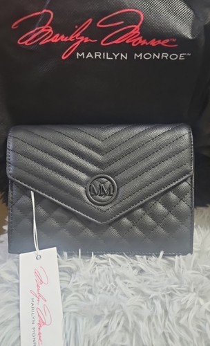 Quilted black small clutch - quilted,