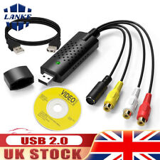 USB 2.0 Audio Video Grabber Konverter VHS to DVD For Windows XP 11/10/8/7/Mac UK