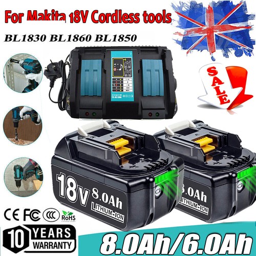 0ah for makita bl1860 - 2x, 6.0ah