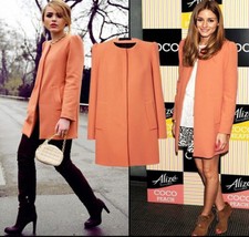 RARE ZARA CORAL COAT GATHERING