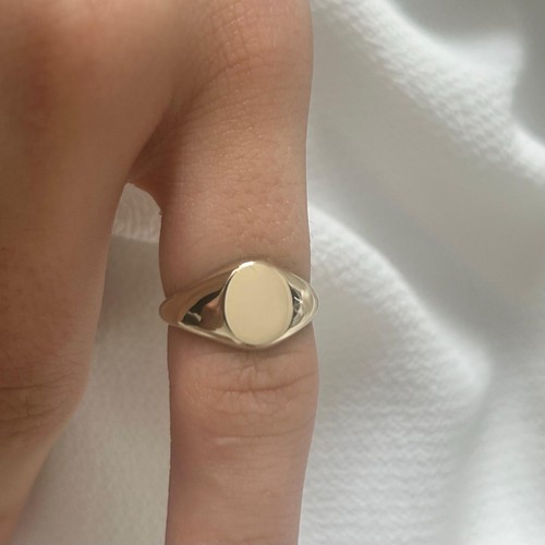 Men 9ct yellow gold - 9ct, oval