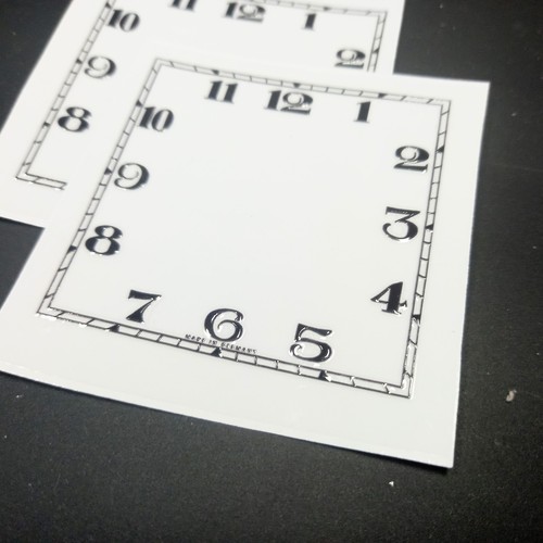 Clock numerals transfer