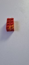 Grangemouth Lego Factory Test-mould Marbled red+yellow Brick Unique 1970 lot31