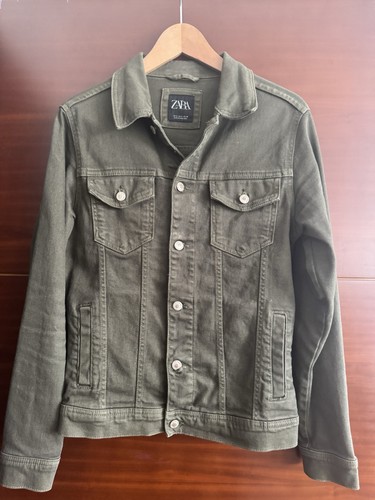 Zara men khaki denim - men's, jacket