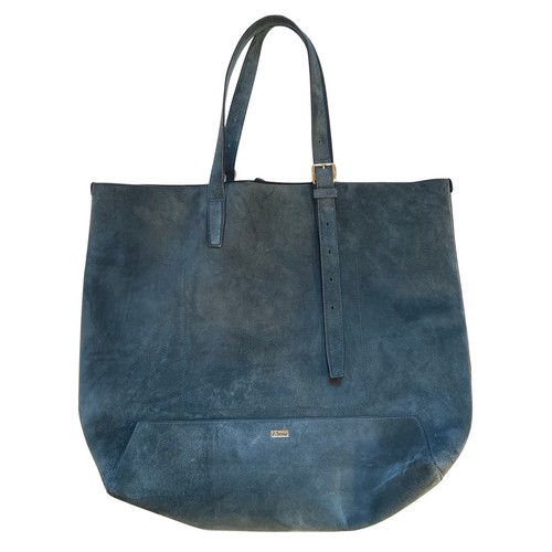 Brioni suede leather - leather, blue