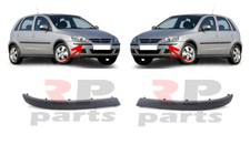 FOR OPEL VAUXHALL CORSA C 04-06 NEW FRONT BUMPER MOLDING BLACK PAIR SET