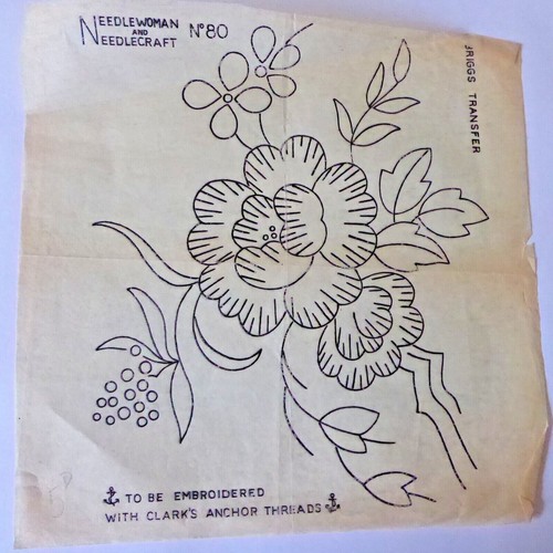 Vintage embroidery iron on - ,