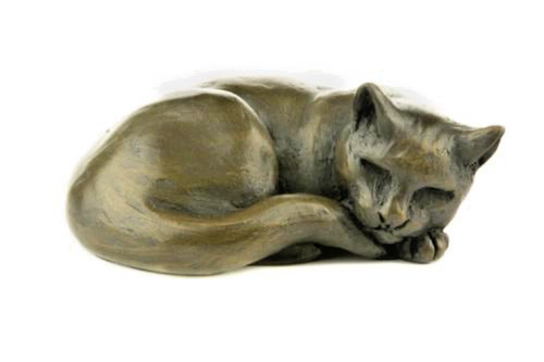 Oriele bronze resin cat - ,