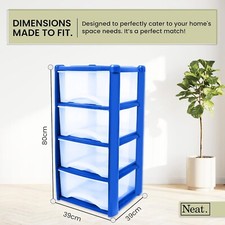 4 Drawer Plastic Storage Tower