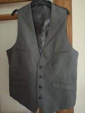Butler and Webb mens' grey /satin button through waistcoat Chest 42 Regular