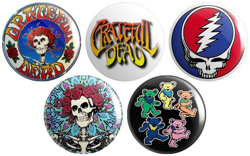 Grateful dead button pin - dead,