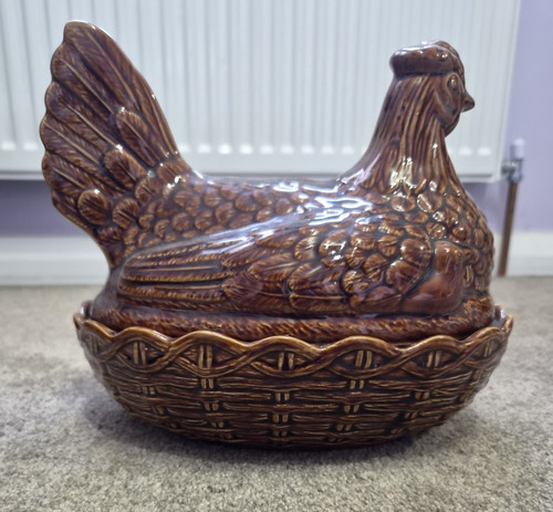 Brown glazed ceramic pottery - glazed, ceramic/pottery