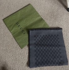 Gucci Scarf Black And Grey