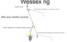 10 x  Wessex rigs sea fishing