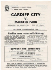 Jan 84 CARDIFF CITY v MAESTEG