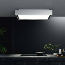 Falmec Vega CVGI15.E0P7 115cm Ceiling Extractor Stainless Steel with White Glass