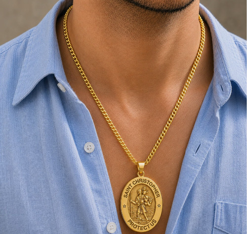 18k carat gold plated large - gold,