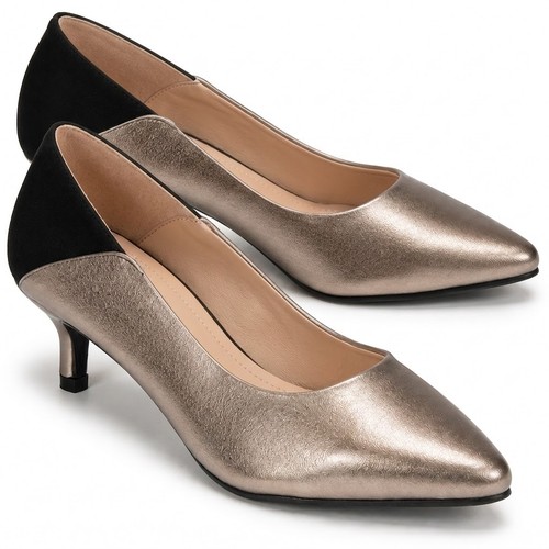 Ladies womens court heels low - ladies,
