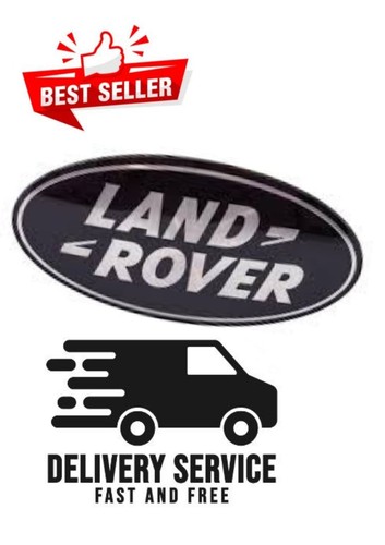 Landrover badges black silver - black,