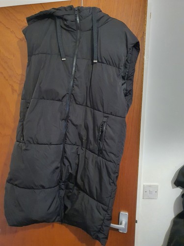 Lovely long black - black, bodywarmer