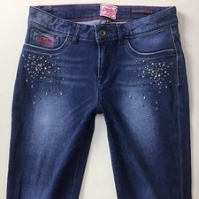 Ladies SuperDry Standard Jegging  Skinny Dark Blue Jeans W30 L32 size 12 (413H)