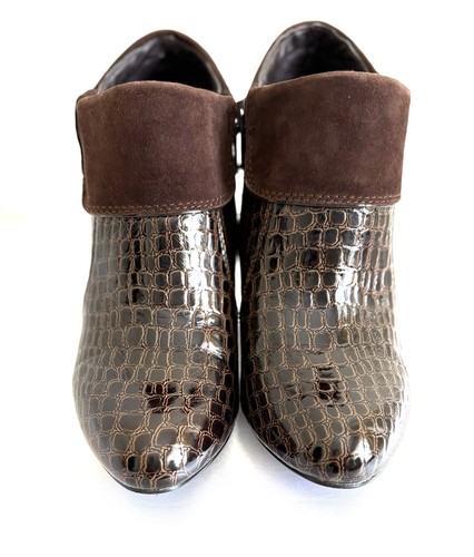 Ladies lotus brown - ladies, croc/suede