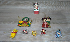 Christmas Tree Decorations vintage Disney Bundle Mickey Winnie Used Pls Read