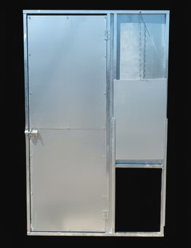 Galvanised steel dog kennel - steel,