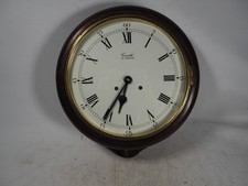 Comitti of London Mahogany Hermle Movement Bell Chime Wall Clock  - WORKING