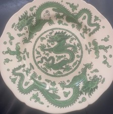 Antique Green Dragon Plate by  Coal port England c. 1891-1920 used
