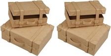 Creativ 263990 Papier Mache Mini vintage Suitcases 2 pc / 1 Set Beige