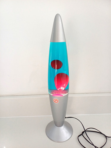 Silver metallic lava lamp blue - lava,
