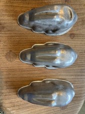 Vintage Nutbrown Aluminium Easter Rabbit Moulds Chocolate Jelly Etc