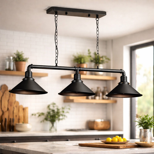 Industrial light black - 3-light,