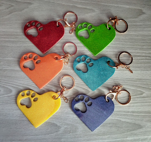 Handmade resin sparkly paw - , n