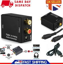 Digital to Analogue Audio Converter Optical Coaxial Toslink RCA LR Sound Adapter
