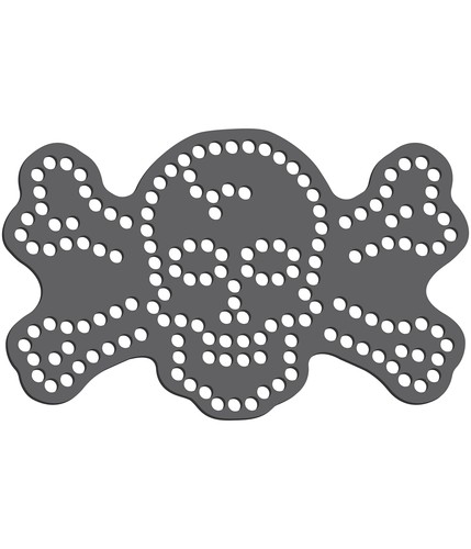 Rhinestone genie skull bones - genie,
