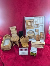 Dolls House Wooden Plastic Furniture Bundle Mix Job Lot Vintage Modern Lot CH14