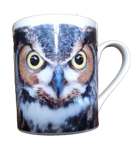 Owl mug bone china - owl, mug.