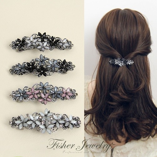 Flower hair clips - flower, barrettes