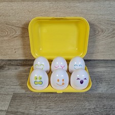 Vintage 1993 TOMY Play n Learn Hide & Squeak Toy Eggs - Shape Sorter Egg Box #8